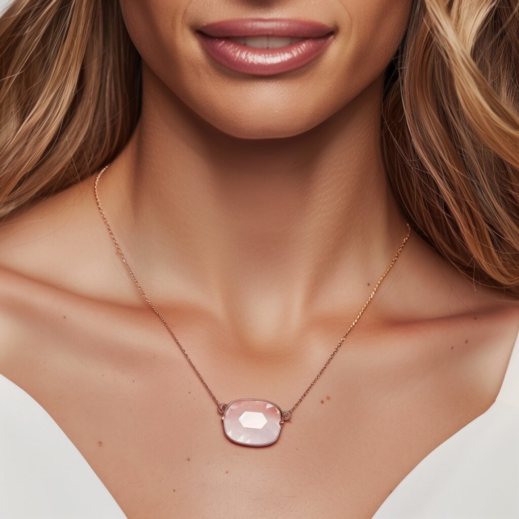 Rose quartz is one of the Taurus birthstones and beautiful in a pendant necklace.
