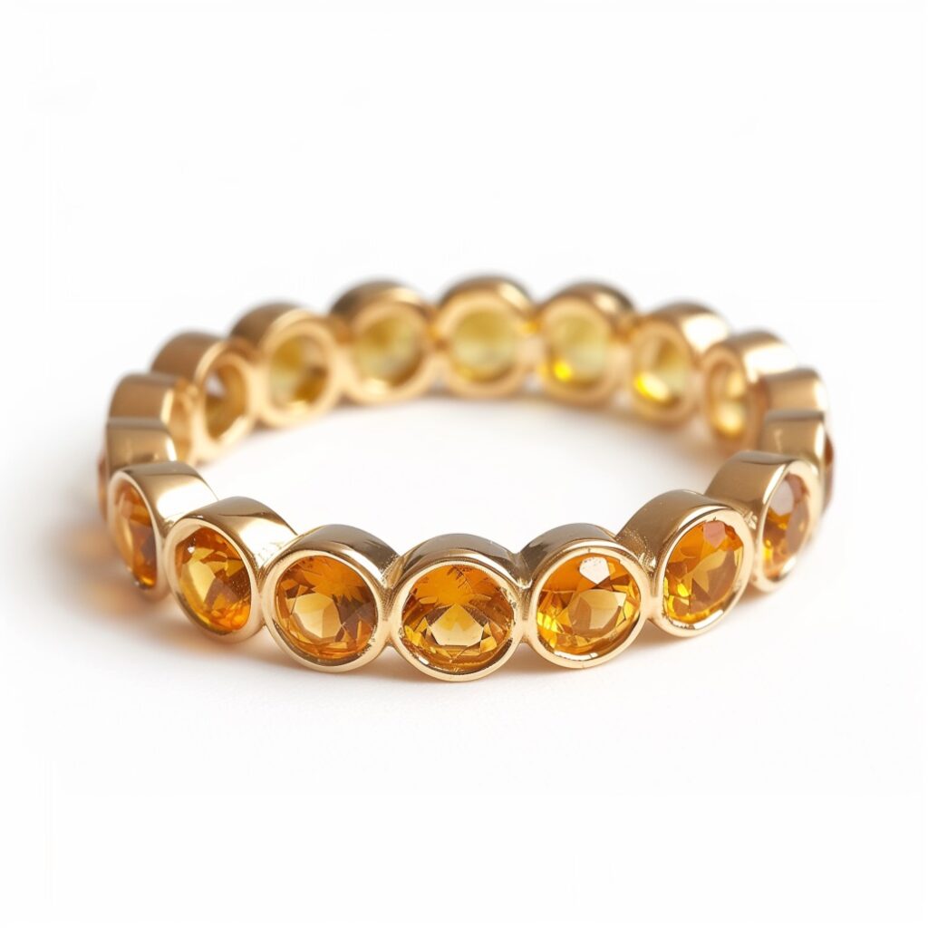 Citrine Eternity Band for a 13th Wedding Anniversary