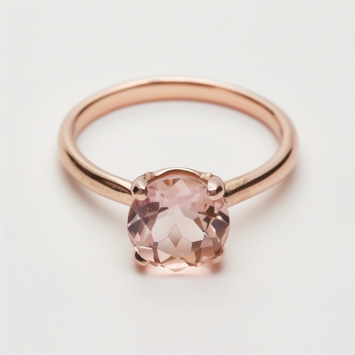 Rose Quartz Solitaire Ring is a beautiful Taurus birthstone gift.