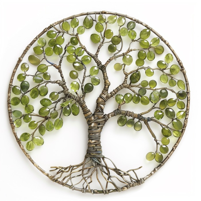 A Peridot Tree of Life Decorative Ornament for a wall hanging or window display is a lovely way to bring this primary Leo star sign birthstone into the home.