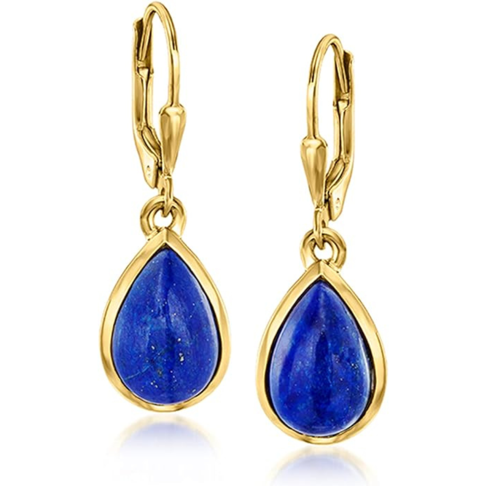Lapis Lazuli Pear Shape Drop Earrings
